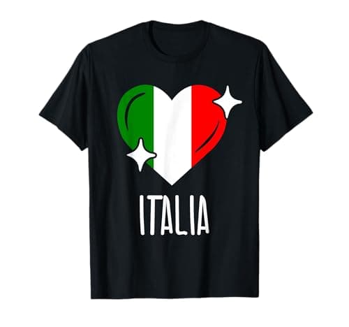 Drapeau italien en forme de cœur pour enfants T-Shirt