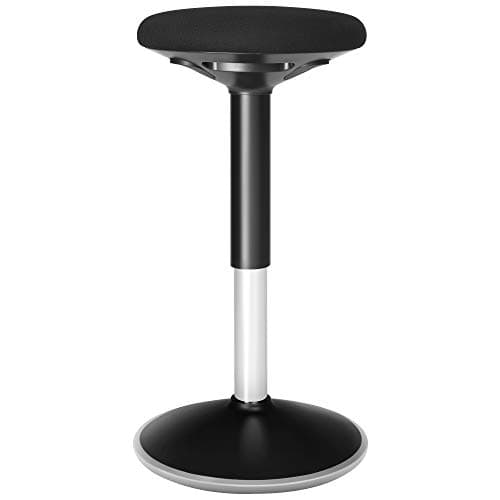 SONGMICS Tabouret dynamique, Tabouret assis debout, Siège de travail rotatif à 360°, ergonomique, hauteur réglable 56-81 cm, montage facile, Noir OSC05BK