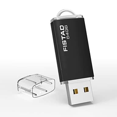 Cle USB,CLé USB 64Go, Flash Drive 64Go Pen Drive USB 2.0 Memory Stick 64Go Thumb Drive pour PC, Ordinateur Portable etc (Noire)