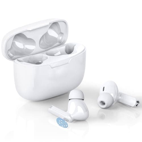 Otufan Traducteur De Langue Écouteurs Appareil Traducteur Vocal Simultané en Temps Réel Intelligent 114 Langues Traduction Instantanée Bluetooth sans Fil avec APP(Blanc)