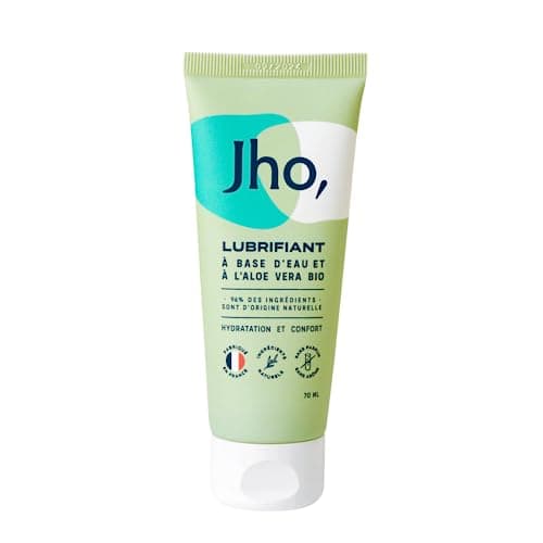Jho - Lubrifiant Intime Naturel à Base d’eau et à l’Aloé Véra Bio - Fabriqué en France - 70 ml