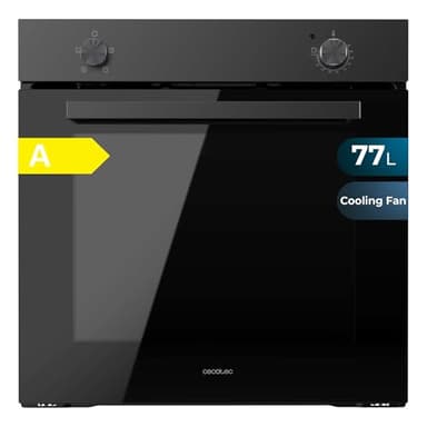 Cecotec Four Intégrable Bolero Hexa C126000 Dark Inox A 77 L. 2800W, 4 Fonctions, Mode Convection, Steam Base X2, Basse Consommation, Nettoyage Facile, 5 Positions