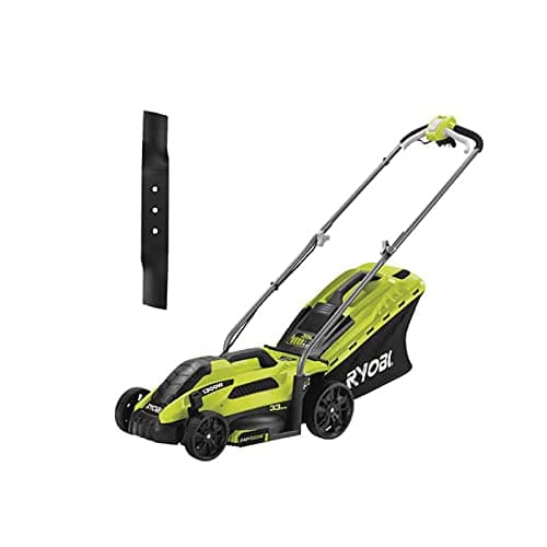 Pack RYOBI Tondeuse électrique 1300W Coupe 33cm RLM13E33S - Lame de Tondeuse électrique 33cm RAC420