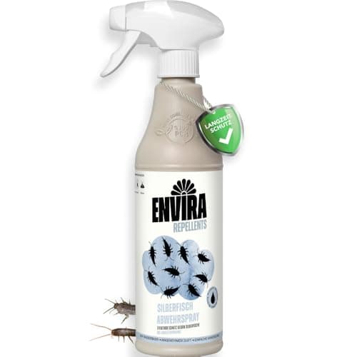 Envira Spray Contre Les Poissons d'argent - Anti-Poisson d'argent à Effet Longue durée - Inodore & à Base d'eau - 500 ML