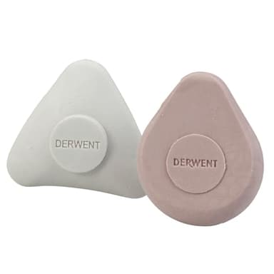 Derwent - Set de 2 Gommes Ergonomiques, Qualité Professionnelle, 2301964