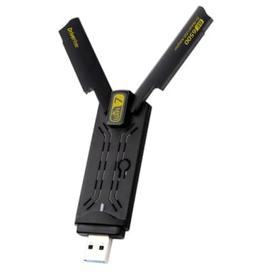 Clé Wifi 7 BE6500 pour PC Fixe 6500Mbps, ElecMoga Adaptateur WiFi USB 2.4/5/6GHz Adaptateur Sans Fil USB 3.0 2x5dBi Antenne WiFi Dongle WiFi pour Windows 11/10