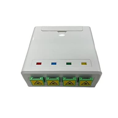 oniroview Boîte de distribution de terminaison (STOA) Boîtier fibre optique FTTH à 4 ports + 4 adaptateurs à douille SC SC, mur ou barre Din
