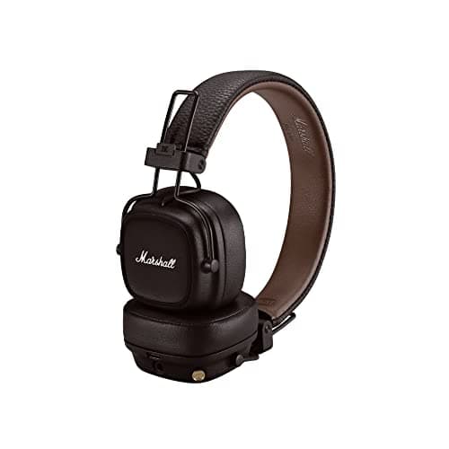 Marshall Major IV Bluetooth Casque Audio Écouteurs, sans fil, Pliable, 80Hrs Autonomie - Marron