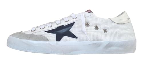 Golden goose Chaussures de sport Homme Vintage Superstar 11395 Blanc-Bleu, Blanc/bleu, 40 EU