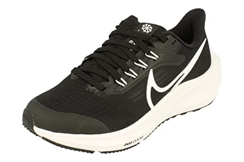 Nike Air Zoom Pegasus 39 Little/Big Kids' Road Running Shoes, Black/White-White, 33 EU