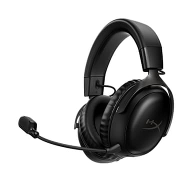 HyperX Cloud III - Casque de Gaming sans fil pour PC, PS5, PS4, jusqu'à 120h de batteries, 2.4GHz Wireless, Mousse à mémoire de forme, 10mm Microphone, Noir