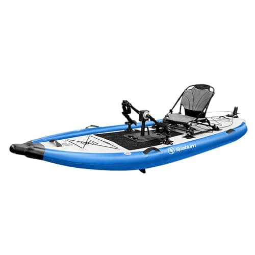 Spatium Pédale de pêche pour kayak et bateau - Entraînement à pédale assis sur le dessus - Pédale de pêche - Système d'alimentation - Système d'orientation - Pédale à pied - 3,9 x 111,8 x 10,2 cm -