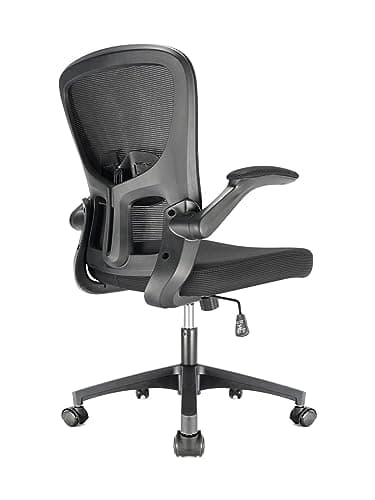 Durrafy Chaise Bureau, Chaise Bureau Ergonomique, Fauteuil de Bureaus avec Accoudoirs Rabattables, Office Chair Réglable en Hauteur, LombaireRéglable et roulettes Silencieusesfauteuil de bureaue