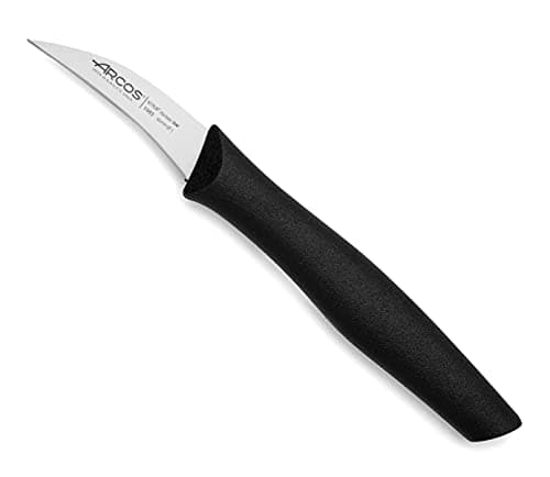 Arcos Couteau d'Office 2 Pouces en Acier Inoxydable, Couteau de Cuisine pour Couper, Peler et Nettoyer les Aliments, Poignée Ergonomique en Polypropylène et lame de 60 Mm, Série Nova, Couleur Noire,