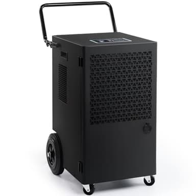 iOCHOW 70L/Jour Industriel Desumificateur Electrique: Surface 200m2/500m3 Deshumidificateur Cave, Minuterie 24Hr Deshumidificateur d'air, Déshumidificateur Professionnel avec Réservoir d'eau de 5,5L