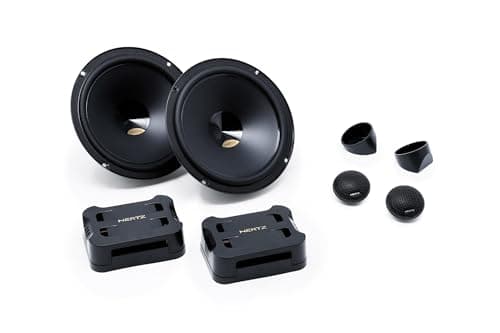 Hertz DPK 165 - Édition Limitée - Système Audio pour Voiture à Deux Voies 165mm 160W - Détails Or (2 Woofer + 2 Tweeter + 2 Crossover)