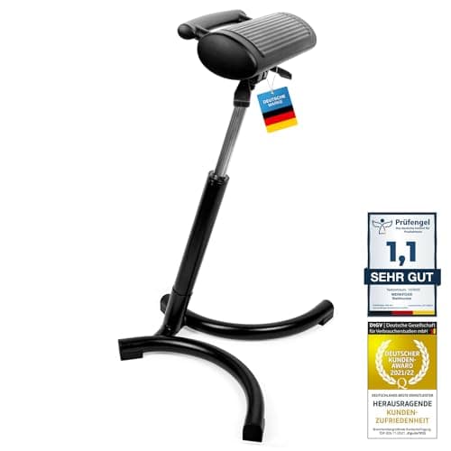 Tabouret Werkfox® Tabouret Ergonomique réglable en Hauteur; Aide à la Station Debout Tabouret d'atelier; Siège de Travail pour Bureau, Bureau, Industrie