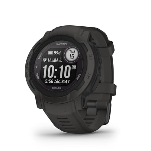 Garmin Instinct 2, Solar Graphite - Montre GPS solaire robuste et connectée - Boîtier 45 mm