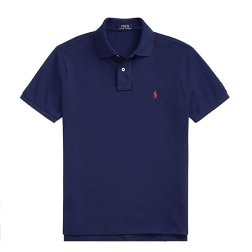 Ralph Lauren Polo piqué Slim Fit, Bleu marine, L