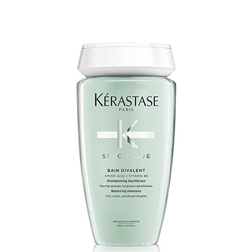 KÉRASTASE Spécifique - Bain Divalent - Shampoing Équilibrant - Purifie & Facilite Le Coiffage - Acide Aminé & Vitamine B6 - Racines Grasses & Longueurs Sensibilisées - 250 ml