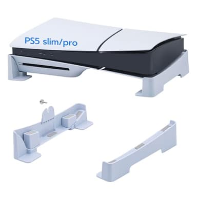 Mcbazel Support Horizontal pour PS5 Slim/PS5 Pro, Accessoires Support de Base à Dissipation Thermique Facile pour Playstation 5 Slim/PS5 Pro Disc&Digital Edition Console– Blanc