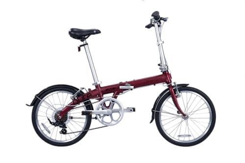 Dahon Route Vélo Pliant 20 Pouces pour Adulte,Vélo Pliable avec 7 Vitesses, Vélo de Camping Pliable, Cadre Léger en Aluminium, Vélo de Ville Pliable pour Navetteurs et Voyage Rouge