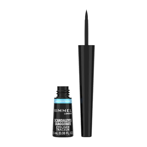 Rimmel - Eyeliner Waterproof Exaggerate Liquid - Eyeliner ultra definizione Liquido a Lunga Durata - Black
