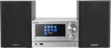 Kenwood M-7000S-S Micro chaîne Couleur Argent avec Bluetooth, USB, CD et Radio Dab + FM