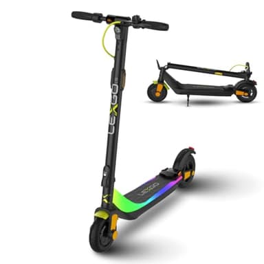 LEXGO L10 Trottinette Électrique Adulte – Vitesse 25 km/h, Autonomie 20 km, Pliable, Clignotants, Antivol NFC, Écran LCD, Pneus 8”, Freins Doubles, Scooter Urbain Léger