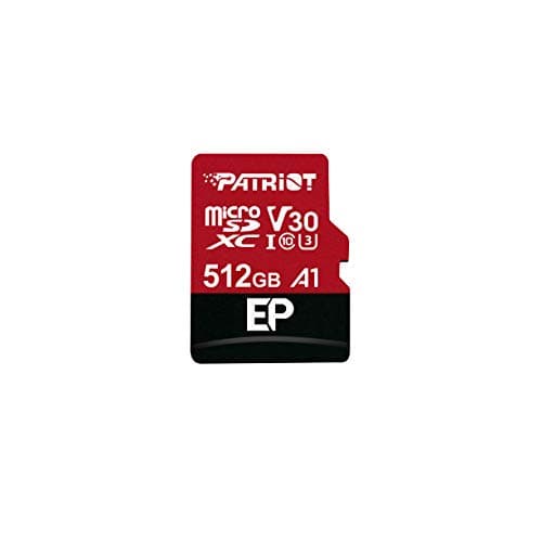 Patriot Memory Carte Mémoire MicroSDXC EP Series A1 V30 512 Go jusqu'á 90Mo/Sec PEF512GEP31MCX