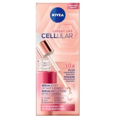 NIVEA Cellular Expert Lift Sérum Liftant au Bakuchiol (1x 30 ml) — Sérum visage enrichi en Bakuchiol pur — Soin Anti-Âge Raffermissant