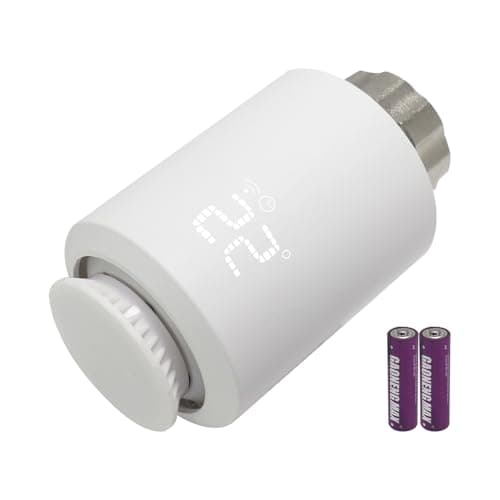 KETOTEK Tête Thermostatique Radiateur Zigbee, Vanne Thermostatique Connectée Programmable, Thermostat Radiateur Compatible avec Alexa, Smart Life APP Contrôle, Tuya Zigbee Gateway Requis