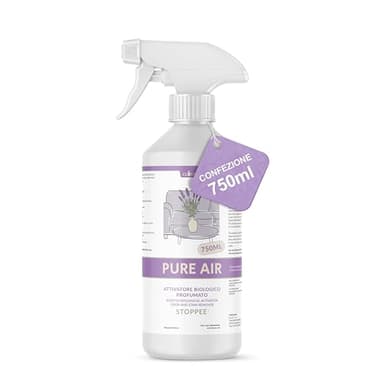 PureAir, Spray 750 ml - Élimine les Odeurs, l’Urine des Matelas et les Taches de Sueur sur Vêtements, Tissus, Chaussures et Équipements Sportifs - Activateur Biologique