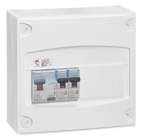 LEGRAND - Tableau Électrique Pré-équipé 1 Rangée Drivia - Equipé de Disjoncteurs + 1 Interrupteur Différentiel 30mA - Spécial Extension Chambre - Fabriqué En France - Blanc