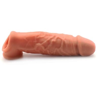 BeHorny Brown Colour Realistic Penis Sleeve Extender, Extra Girth and Length, 5.9-Inch