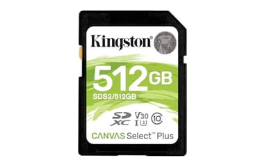 Kingston SDS2/512GB Canvas Select Plus Carte SD Class 10 UHS-I 512 Go