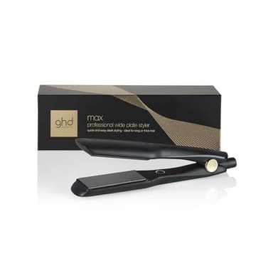 ghd - Lisseur ghd Max - Fer à lisser professionnel (Noir) - Lissage 2x plus rapide - Plaques larges - Sans chaleur extrême - Des cheveux 80% plus brillants - Idéal cheveux longs, épais et/ou bouclés
