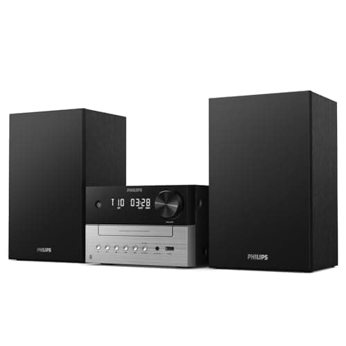 Philips TAM3205M2 HiFi Microchaîne, Bluetooth, Lecteur CD, USB, Radio FM Auracast, 85% matières recyclées après consommation