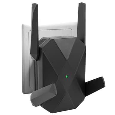 Meetown AX3000 Répéteur WiFi, WiFi 6 Repeteur WiFi Puissant 5GHz&2.4GHz avec 4 Antennes Amplificateur sans Fil Compatible avec Toutes Les Box, Couverture jusqu'à 350m² et 80 appareils