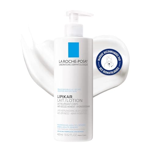 La Roche-Posay, Lipikar, Lait Corps Relipidant Anti-Dessèchement, Nourrit & Apaise, Enrichi en Beurre de Karité & Eau Thermale, Pour Peaux Sèches à Tendance à l'Eczéma Atopique, 400 ml