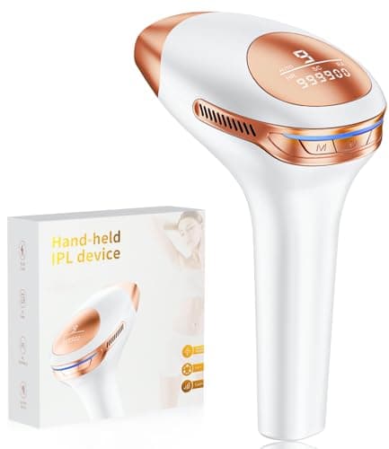 3-en-1 Épilateur Lumière Pulsée IPL, Max. 21J d'énergie et 9 Niveaux d'énergie Epilateur laser, 600NM-1200NM Épilateurs à Lumière Pulsée pour Femme et Homme, Visage, Bikini, Corps
