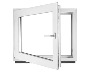 Fenêtre en PVC blanc double vitrage 4/24/4 LxH 50 x 40 cm d'ouverture Gauche Toutes les tailles 500 x 400 mm Oscillo-battant 1 vantail - BauPlaza