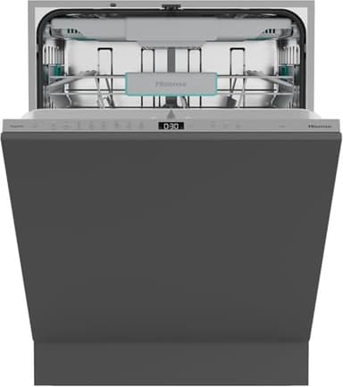 Hisense HV16A - Lave-vaisselle, 16 couverts, 3 paniers, 8 programmes, moteur inverter, départ différé, séchage total, Intensive Clean Zone, tactile [Classe d'efficacité énergétique A(Classe A-10%)