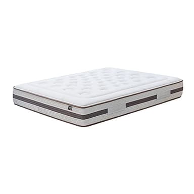 KUO Dream | Matelas ECO Natur | Ressorts ensachés avec Renfort Lombaire en Latex | Rembourrage en Coton Naturel et Tissu Bambou | Épaisseur 28 cm | 80 x 180 cm