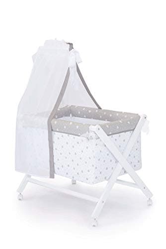 NAF Berceau + Textile et Voile Stars and Dots, Couleur Arc-en-Ciel et Gris, 8 g