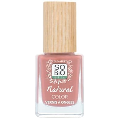 LÉA NATURE SO BiO étic | Vernis ongles naturel - Natural Color | Rose pivoine | Double action Soin & Couleur - Fortifie & Protège | Huile de Ricin bio fortifiante | Vegan | Made in France |11ml