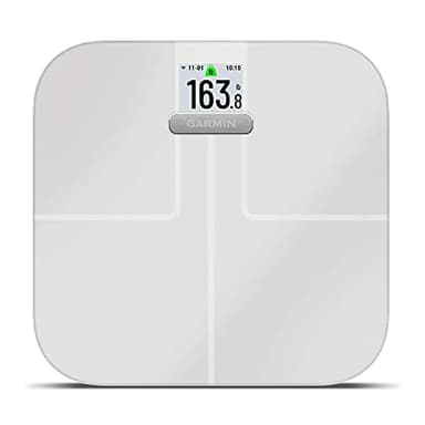 Garmin Indice S2, Balance intelligente avec connectivité sans fil, mesure de la graisse corporelle, muscle, masse osseuse, eau corporelle et autres, blanc