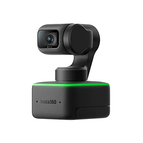 Insta360 Link - Webcam PTZ 4K avec capteur 1/2", suivi de l'IA, contrôle gestuel, HDR, microphones avec réduction du bruit, modes spéciaux, pour ordinateur portable, caméra vidéo pour vidéoconférence,