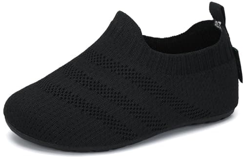 SAGUARO Chaussons Enfant Chaussons Maison Garçons Filles Pantoufle d'intérieur Extérieur Antidérapante Chaussures Chaussettes pour Printemps Été, Gris Plomb, 34/35 EU