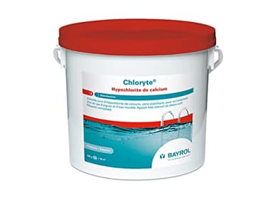 BAYROL Chloryte 5 kg - Chlore Non stabilisé - granulés purs d’Hypochlorite de Calcium sans stabilisant - Chlore Choc - Eau Verte & Trouble - chloration Choc Piscine